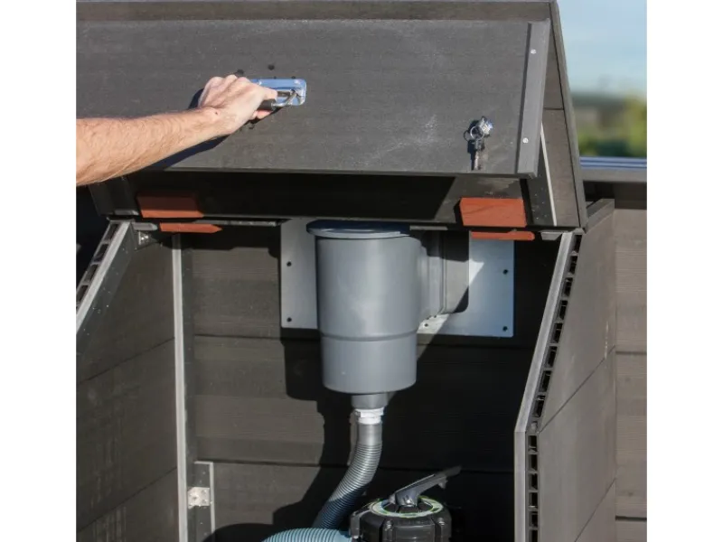 Gre Pooltechnik|Technikraum für Composite Pools Avantgarde mit 96 cm Höhe