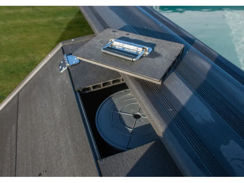 Gre Pooltechnik|Technikraum für Composite Pools Avantgarde mit 96 cm Höhe