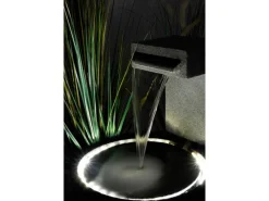 Dobar Gartenbrunnen|Brunnenpumpe|Großer Design-Gartenbrunnen mit runder Schale 52 cm x 44 cm x 65 cm