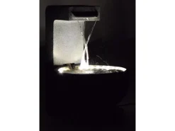 Dobar Gartenbrunnen|Brunnenpumpe|Großer Design-Gartenbrunnen mit runder Schale 52 cm x 44 cm x 65 cm