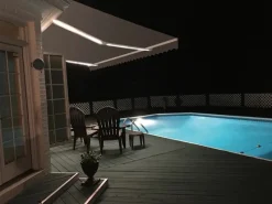 Halbkassetten Markise SUN LED 400 x 300 cm Gestell Anthrazit Tuch NHK re.*Spettmann Discount