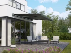 Halbkassettenmarkise Maraca 4x2,5m Anthrazit Solarbetrieb* Sale