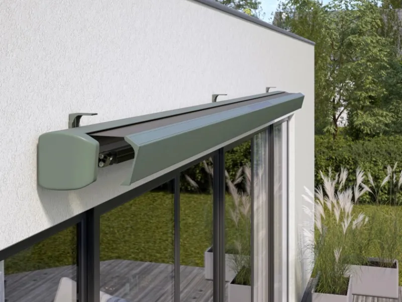 Halbkassettenmarkise Maraca 4x2,5m Anthrazit Solarbetrieb* Sale