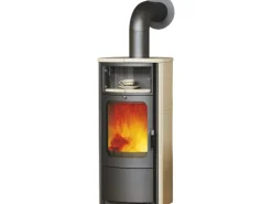Hark Rechen|Dauerbrand-Kaminofen Opera-B mit Automatik und Teefach Creme 5 kW EEK: A+