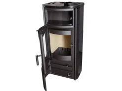 Hark Rechen|Dauerbrand-Kaminofen Opera-B Meteorschwarz 7 kW mit Automatik EEK: A+