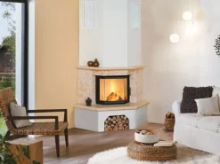 Kaminofen-Bausatz Vermont Marmorverkleidung Beige 8 kW EEK: A+*Hark Discount