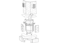 Kaminofen-Bausatz Vermont Marmorverkleidung Beige 8 kW EEK: A+*Hark Discount