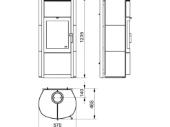 Hark Rechen|Keno Kaminofen Keramik Weiß 5 kW mit Automatik