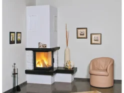 Hark Rechen|Nebraska 1 Kaminofen Granit Schwarz-Weiß 5 kW mit Automatik
