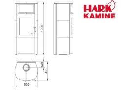 Nika ECOplus Kaminofen Ofenkacheln Creme-Weiß 5 kW mit Automatik*Hark Sale