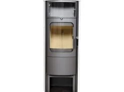 Hark Rechen|Opera-B grande Kaminofen Keramik Creme-Weiß 7 kW mit Automatik