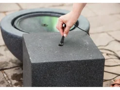 Heissner Gartenbrunnen|Deko-Säule Cube Grey