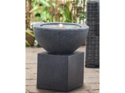 Heissner Gartenbrunnen|Deko-Säule Cube Grey