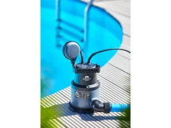 Heissner Pooltechnik|Wasserpumpe|Pool-Tauchpumpe mit Soft-Standfuß 8500 l/h