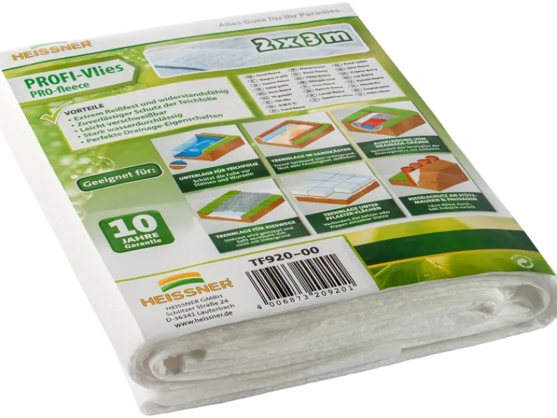 Profi-Teichvlies Extra Strong 4 m x 4m*Heissner New