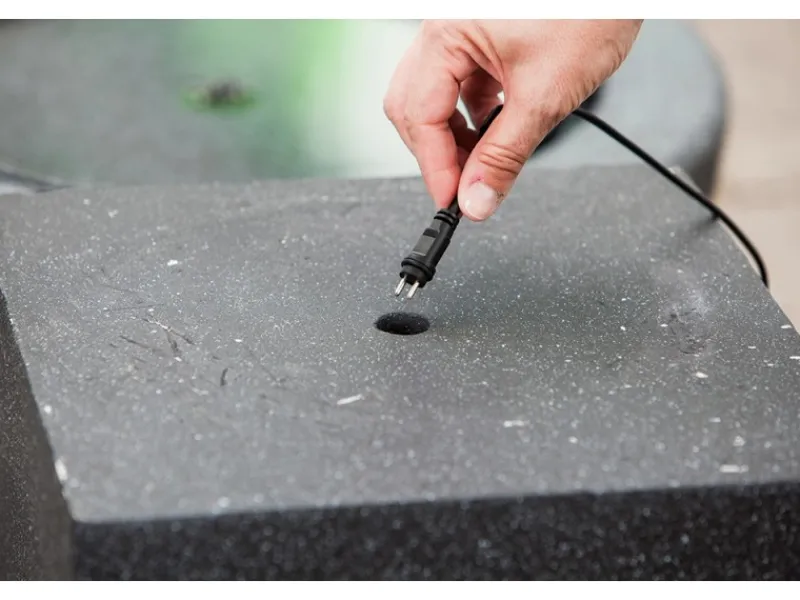 Sockel f. Garten-, Terrassenbrunnen u. Dekoart. H 31 cm*Heissner Discount