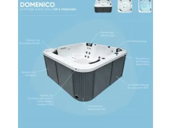 Planet Spa Outdoor Whirlpools|Heissner Whirlpool Spa Domenico 1200l 216x216x92 cm 31 Düsen