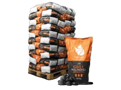 Heizfuxx Grillholzkohlebriketts 10kg x 60 Sack 600kg Palette* Best