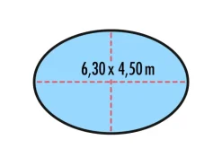 Wassersport|Outdoor Whirlpools|Höfer Chemie Pool Abdeckplane Oval 6,30 x 4,50m mit Materialstärke 200 g/m²
