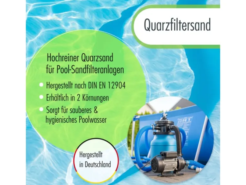Pooltechnik|Höfer Chemie Premium Quarzsand Filtersand 0,71-1,25mm 20 x 25kg