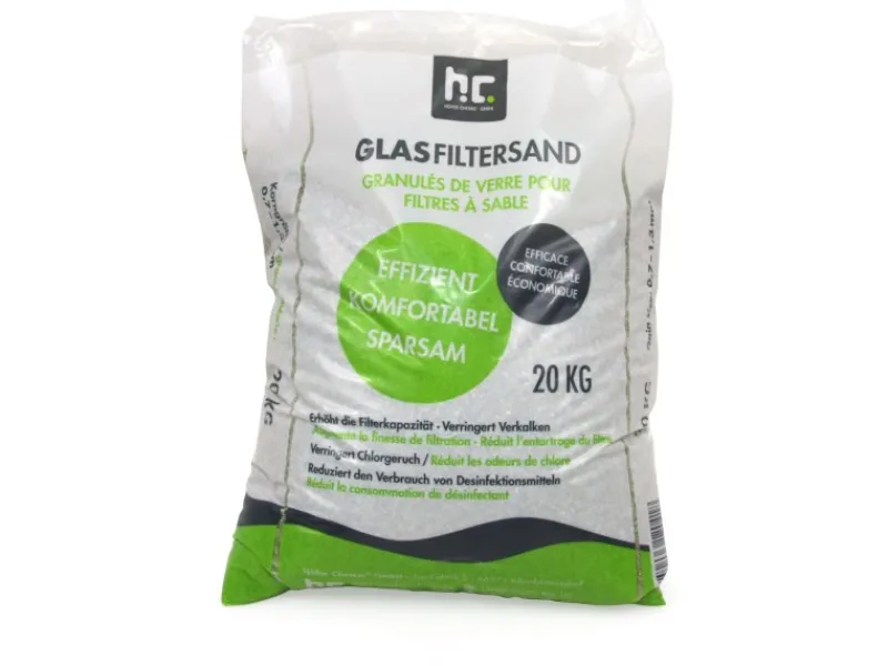 Höfer Chemie Spezial Glasgranulat für Sandfilteranlagen 0,7-1,3mm Körnung 20 x 20kg* Sale
