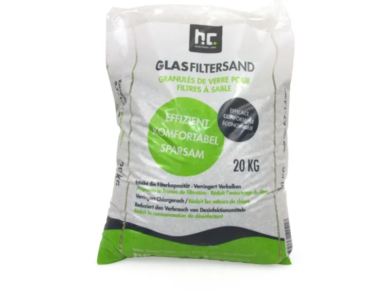 Höfer Chemie Spezial Glasgranulat für Sandfilteranlagen 0,7-1,3mm Körnung 20 x 20kg* Sale