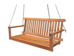 Garden Pleasure Gartenbänke|Hänge- und Gartenbank Columbia 2-Sitzer Eukalyptus Braun 56 x 130 x 63 cm