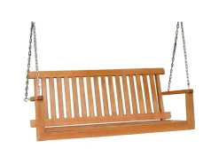 Garden Pleasure Gartenbänke|Hänge- und Gartenbank Columbia 2-Sitzer Eukalyptus Braun 56 x 130 x 63 cm