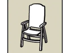 Hochlehner-Auflage Basic-Line 120 x 50 x 6 cm Braun D.1017*Best Freizeitmöbel Outlet