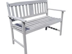 Garden Pleasure Gartenbänke|Holz-Gartenbank Stirling 2-Sitzer Grau lackiert 86 x 110 x 56,5 cm