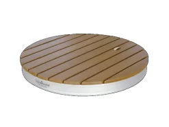 holz4home Outdoor Duschen|Bodendusche für Pool Garten und Camping Gartendusche mit Zubehör Rund WPC