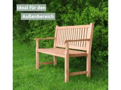 holz4home Gartenbänke|Gartenbank aus Holz mit Schutzabdeckung und Gartenhandschuhen 120cm