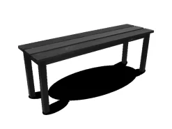 holz4home Gartenbänke|Gartenbank aus Tannenholz Bis zu 150 Kg Traglast Holzbank 118cm Lang Schwarz