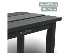 holz4home Gartenbänke|Gartenbank aus Tannenholz Bis zu 150 Kg Traglast Holzbank 118cm Lang Schwarz