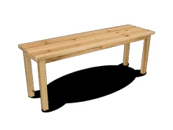 Gartenbank aus Tannenholz Bis zu 150 Kg Traglast Holzbank 118cm Lang Natur*holz4home Online