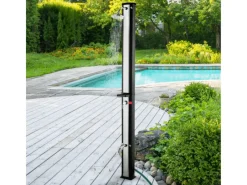 holz4home Outdoor Duschen|Solardusche mit Wasserspeicher für Garte Pool und Camping Gartendusche Inklusive Schutzhülle 40 Liter