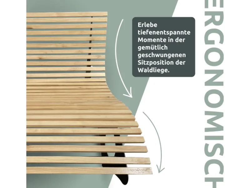 holz4home Sonnenliegen|Waldliege aus Kiefernholz für Garten oder Terrasse