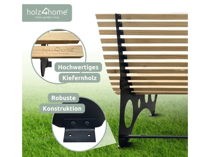 holz4home Sonnenliegen|Waldliege aus Kiefernholz für Garten oder Terrasse