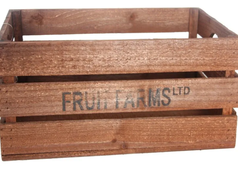 Holzkiste mit Griffen 24 l Braun 40 x 30 x 20 cm*Sunny Garden Online