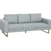 3 Sitzer Sofa für Schlafzimmer 200 x 82 x 78 cm Hellgrau*HOMCOM Sale