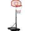 Basketballkorb Metall PE Schwarz+Weiß 75,5L x 71B x 212 250H cm*HOMCOM