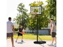 Basketballständer Stahl  Kunststoff  HDPE Schwarz 90L x 60B x 260-310H cm*HOMCOM New