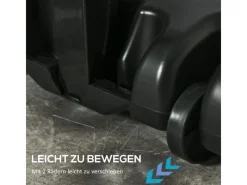 Basketballständer Stahl  Kunststoff  HDPE Schwarz 90L x 60B x 260-310H cm*HOMCOM New