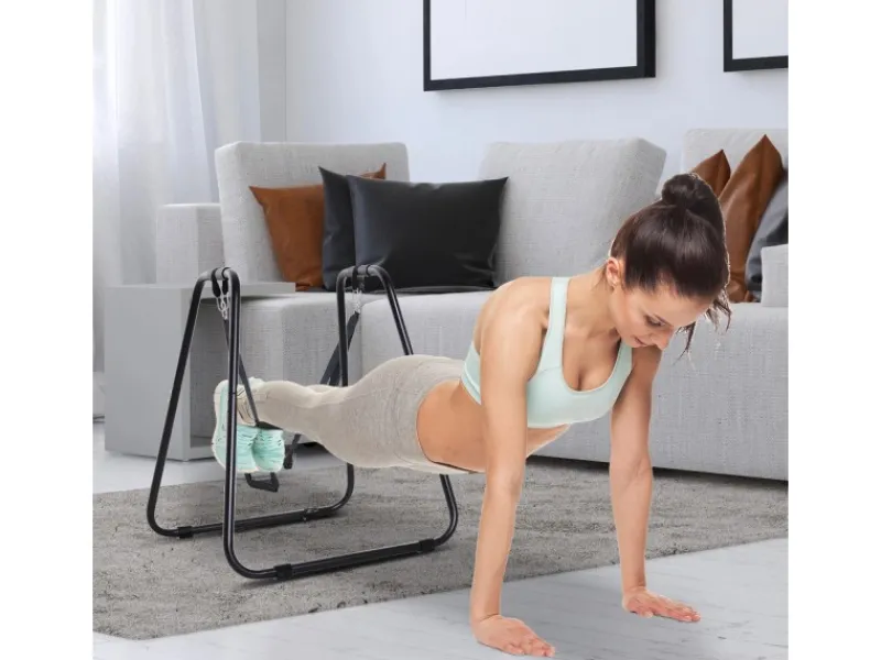 Dipstation Dip Ständer Barren Dips Stahl Schwarz 90 x 81 x 92,5cm*HOMCOM Online