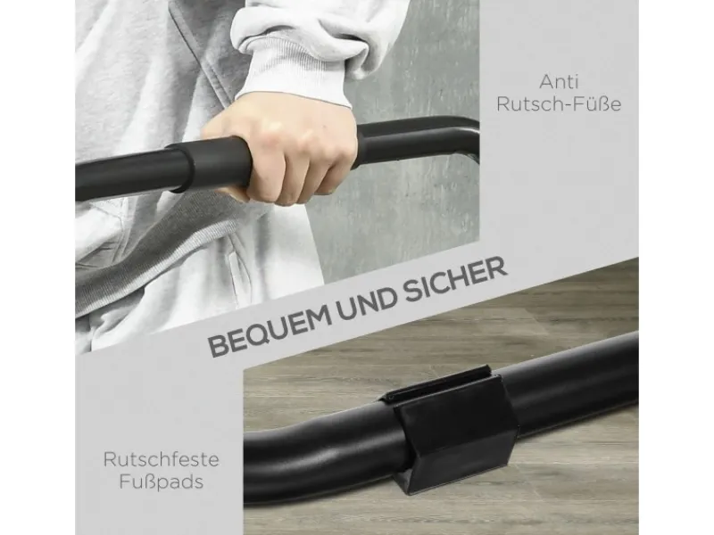 Dipstation Dip Ständer Barren Dips Stahl Schwarz 90 x 81 x 92,5cm*HOMCOM Online