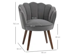 Esszimmerstuhl mit Weichem Sitzkissen 66 x 66 x 78,5 cm*HOMCOM Outlet