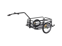 Fahrradanhänger 40 kg Kupplung Klappbar Stahl Gummi Schwarz 155x71,5x77cm*HOMCOM Outlet