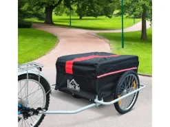 Fahrradanhänger Belastbarkeit max 40 kg Stahl Oxford 140x88x60cm*HOMCOM