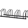 HOMCOM Fahrräder|Fahrradständer Wetterfest Boden- Wandmontage Stahl Schwarz 110x33x27cm