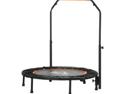 Fitness-Trampolin Stahl Kunststoff Schwarz Orange Ø102 x 99-123H cm*HOMCOM Online